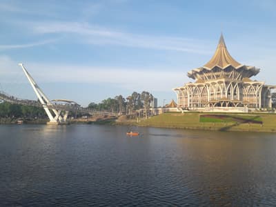 Tempel an der Waterfront von Kuching
