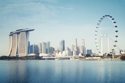 Panorama von Insel-und Stadtstaat Singapur