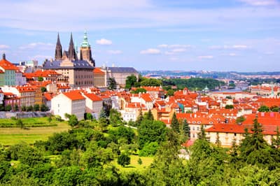 Blick auf die Prager Burg in Tschechien