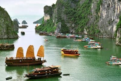 Die Halong-Bucht in Vietnam