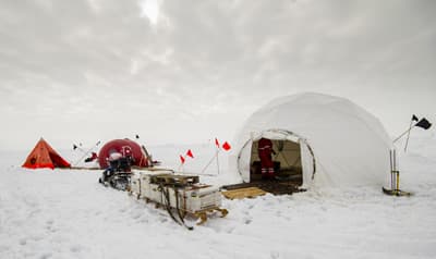 Camp in der Antarktis