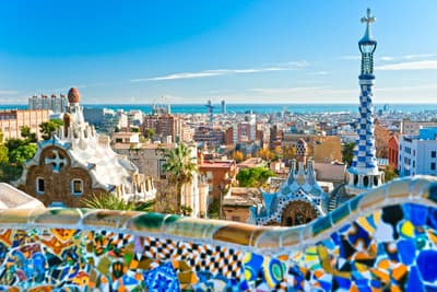 Blick auf Barcelona von einem Gaudì-Bau