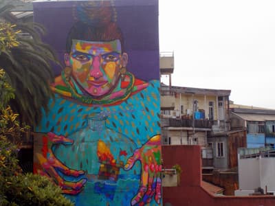 Wandgemälde in Valparaíso
