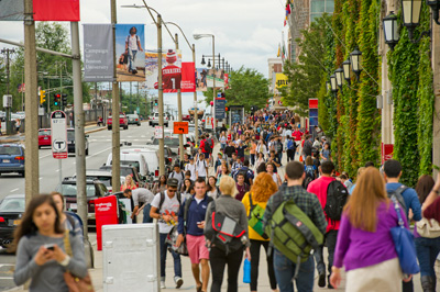 Strasse vor der Boston University