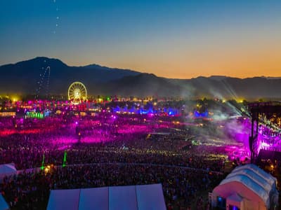 Luftaufnahme vom Coachella Festival
