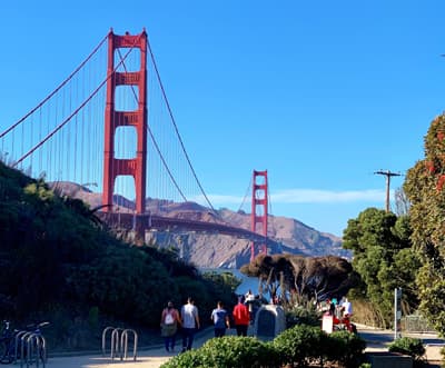 Blick auf die Golden Gate Bridge.
