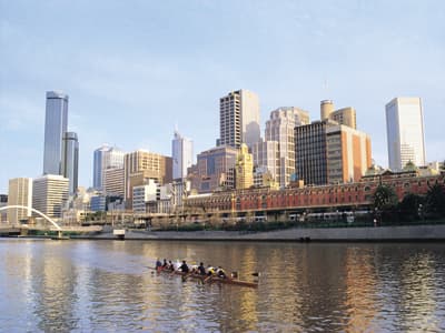 Der Yarra River in Melbourne