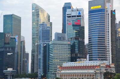 Hochhäuser im Central Business District Singapurs