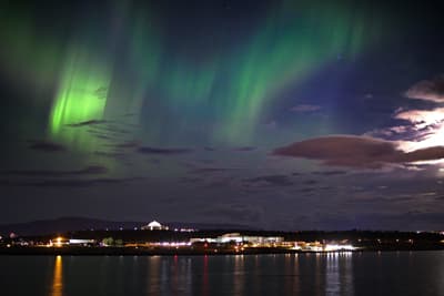 Polarlichter in Reykjavik