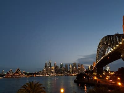 Panoramablick auf Sydney bei Nacht