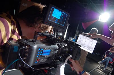 Filmdreh in einem Filmstudio der University of South Wales