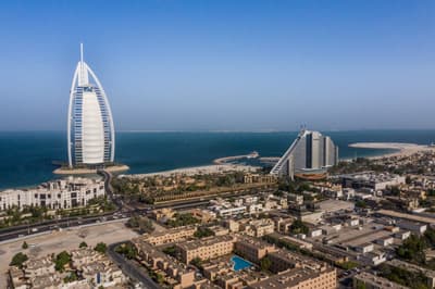 Ausblick von Dubai auf das Meer