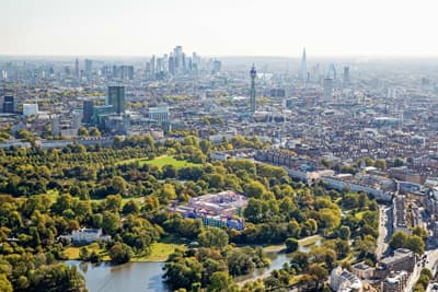 Luftbildaufnahme des Regent's Park in London