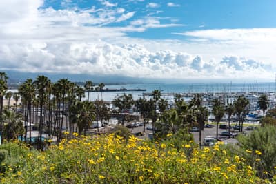 Die Aussicht auf den Hafen von Santa Barbara