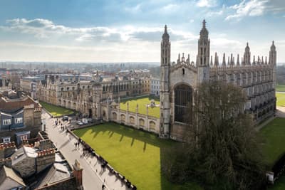 Blick auf die University of Cambridge (Großbritannien)