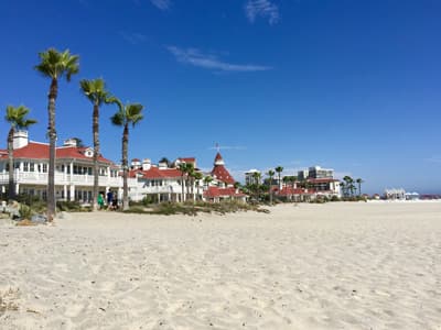 Hotel Del Coronado am Coronado Beach in San Diego (USA)
