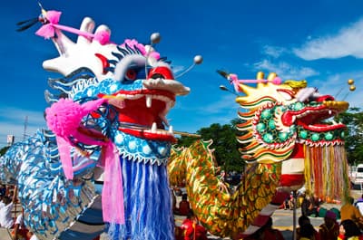 Drachen am chinesischen Neujahrsfest