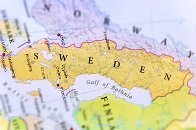 Landkarte von Schweden