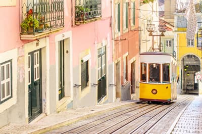 Standseilbahn in Lissabon (Portugal)