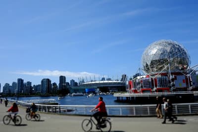 Fahrradfahrer in Vancouver