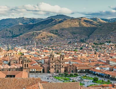 Blick auf Cusco in Peru