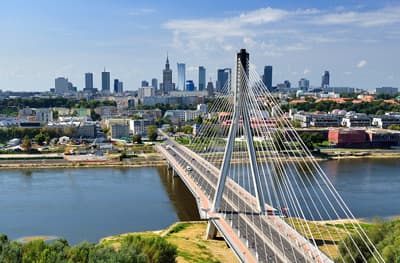 Skyline von Warschau (Polen)