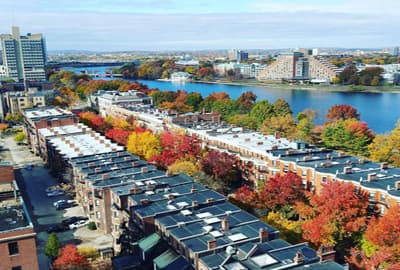 Luftaufnahme der Boston University