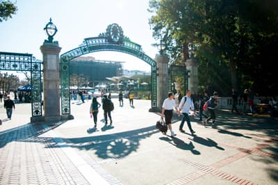 Der Eingang zum Campus der UC Berkeley durch das berühmte Sather Gate