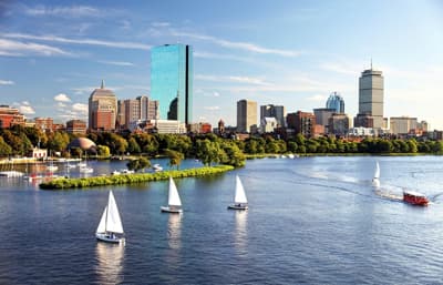 Blick auf den Charles River in Boston