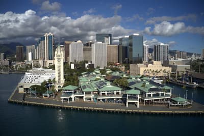 Blick auf die Stadt Honolulu in Hawaii