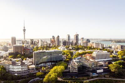 Luftaufnahme des Campus der University of Auckland